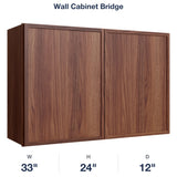 Devon-Walnut Wall Cabinet Bridge