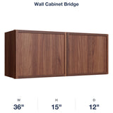 Devon-Walnut Wall Cabinet Bridge