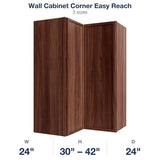 Devon-Walnut Wall Cabinet Corner Easy Reach