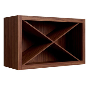 Devon Walnut Wall Cabinet Wine Rack 18" x 30"