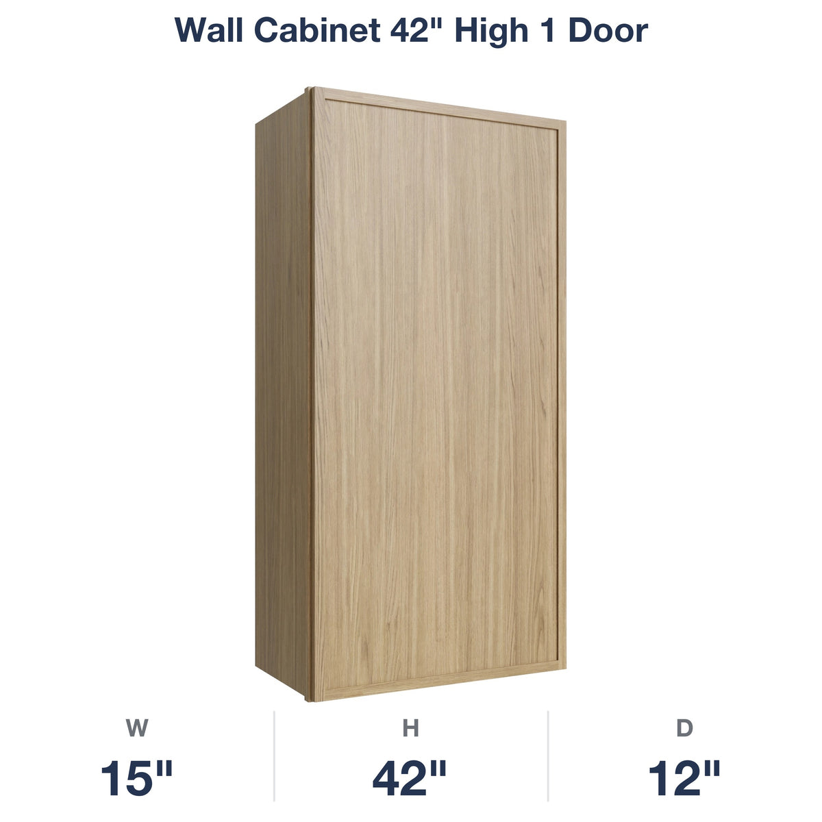 Devon-Oak Wall Cabinet 42" High 1 Door