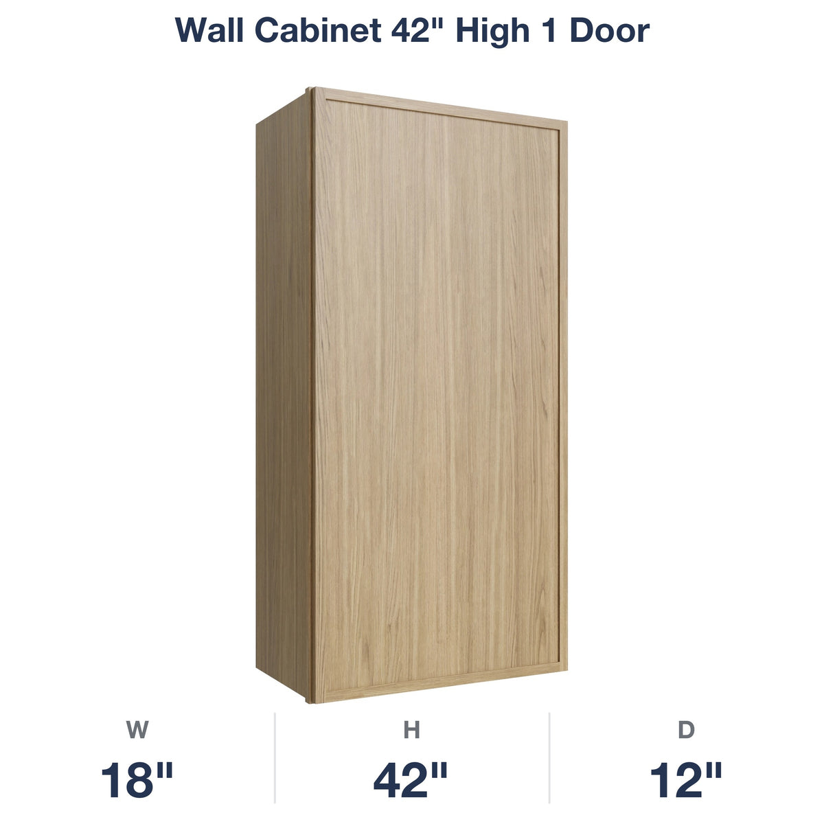 Devon-Oak Wall Cabinet 42" High 1 Door