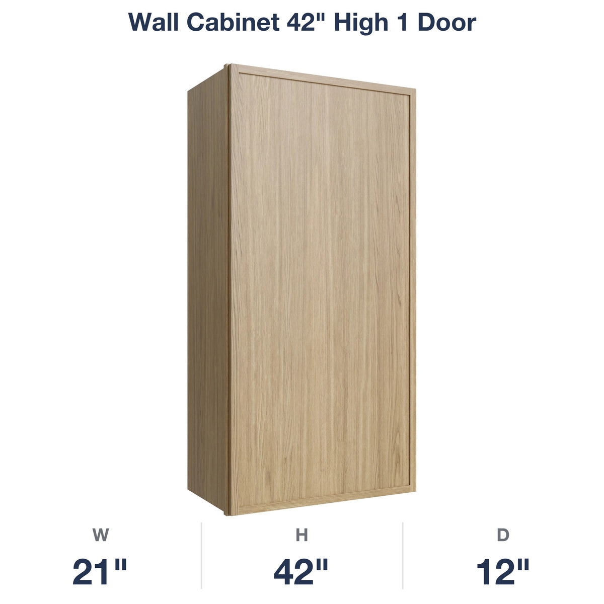 Devon-Oak Wall Cabinet 42" High 1 Door