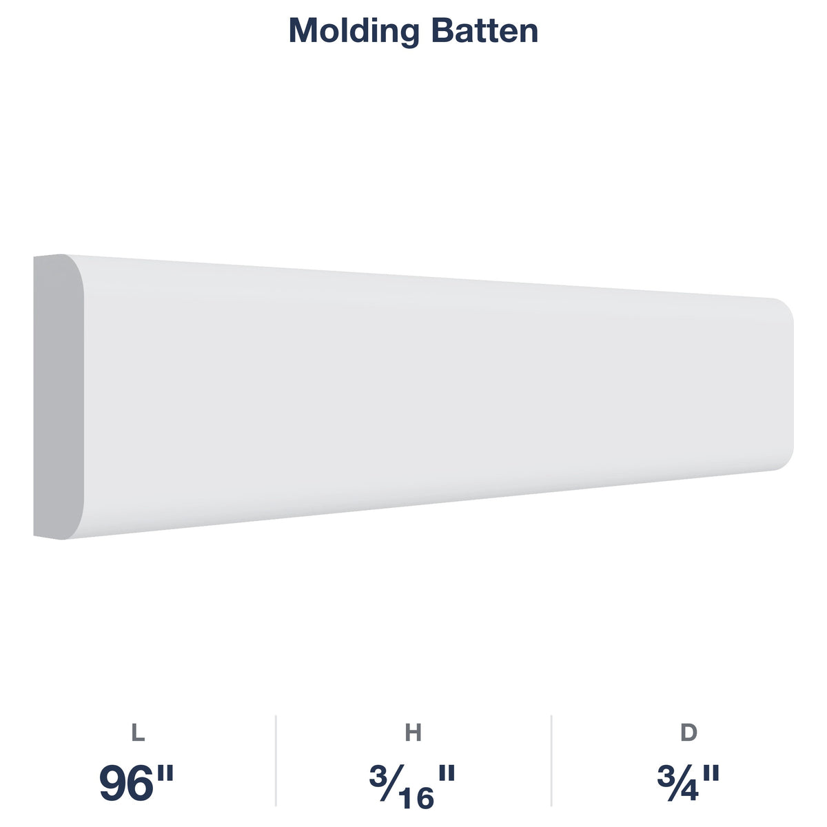 Devon-White: Molding Batten