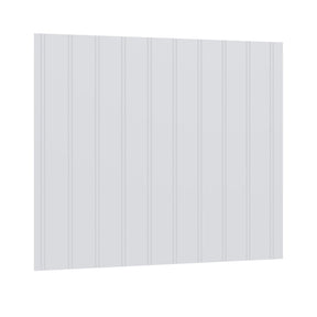 Devon White Panel Bead Board: 48" W x 42" H x 0.25" D