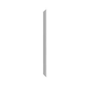 Devon White Panel Book Case End: 15" Depth x 96" height
