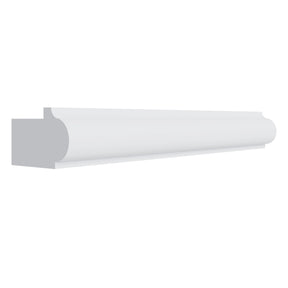 Devon White Molding Light Rail Narrow