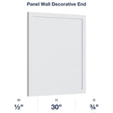 Devon-White: Panel Wall Decorative End