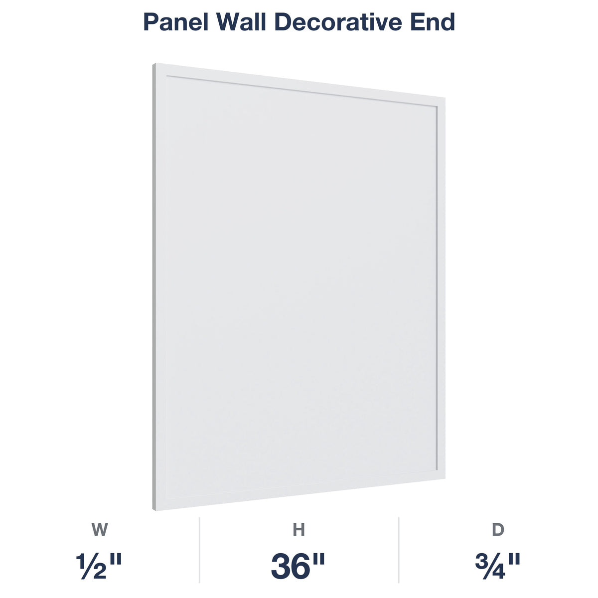 Devon-White: Panel Wall Decorative End