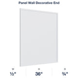 Devon-White: Panel Wall Decorative End