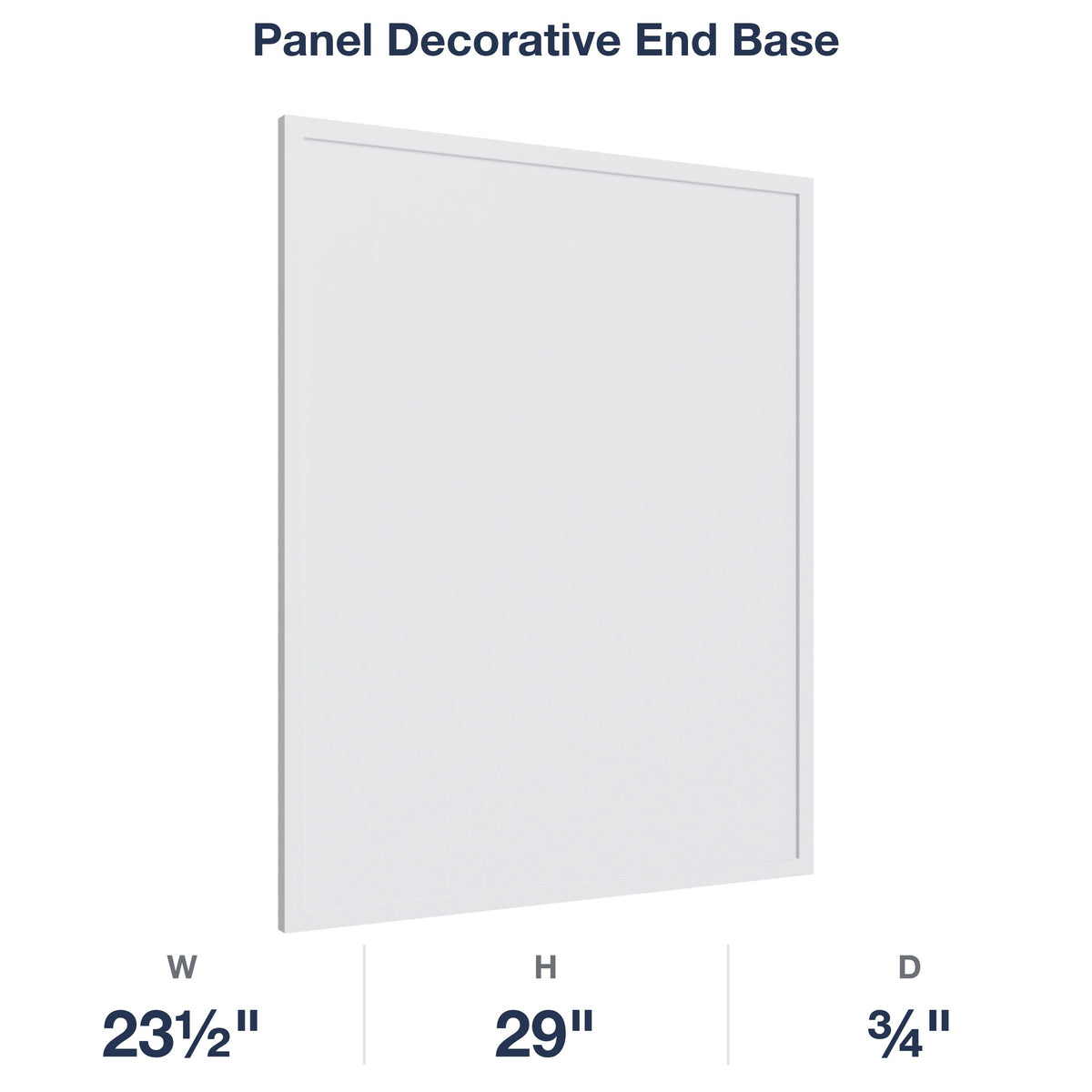 Devon-White: Panel Decorative End Base