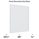 Devon-White: Panel Decorative End Base