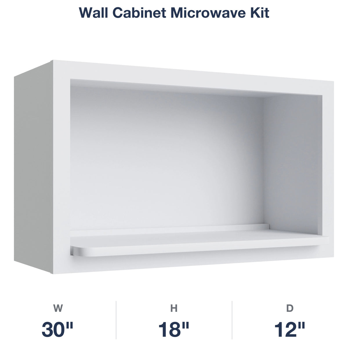 Devon-White Wall Cabinet Microwave Kit