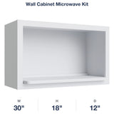 Devon-White Wall Cabinet Microwave Kit