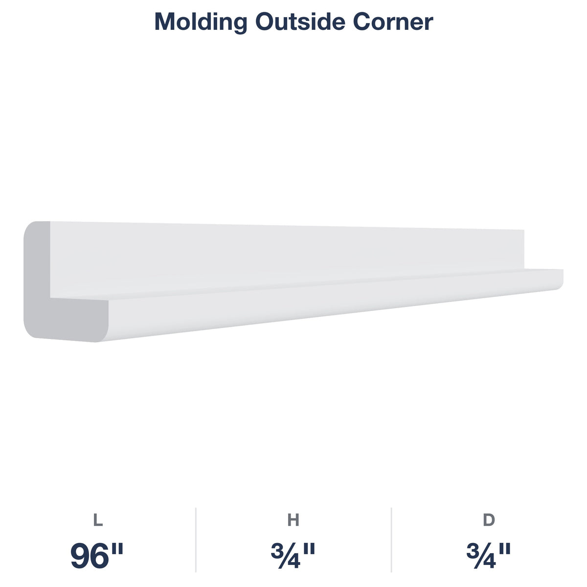 Devon-White: Molding Outside Corner