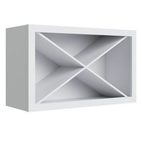 Devon White Wall Cabinet Wine Rack 30" x 18"
