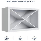 Devon-White Wall Cabinet Wine Rack  30" x 18"