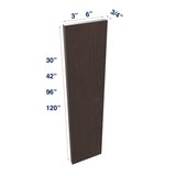 Espresso: Filler Wall or Tall  3" or 6" Wide up to 120" Length