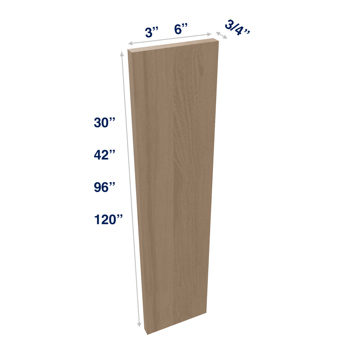 Harvest: Filler Wall or Tall  3" or 6" Wide up to 120" Length