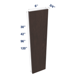 Espresso: Filler Wall or Tall  3" or 6" Wide up to 120" Length