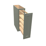Haven Sage Base Cabinet Full-Height 9" Wide (Tray Base) - open