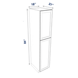 Smoky-Grey Tall Cabinet Linen Closet Vanity 21" Depth