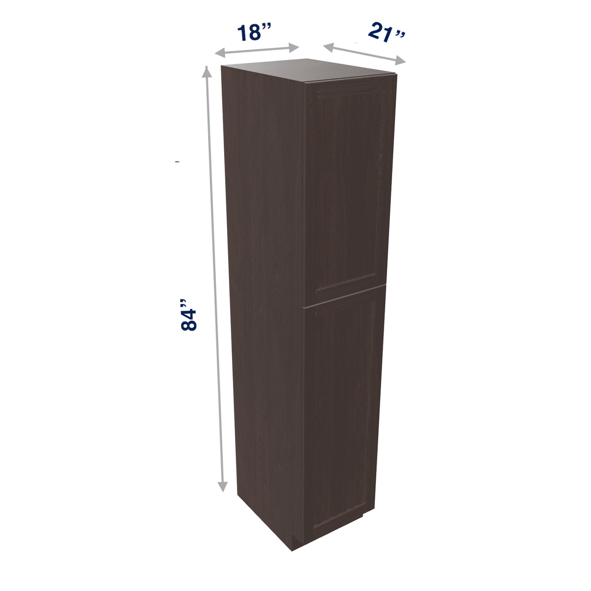Espresso Tall Cabinet Linen Closet Vanity 21" Depth