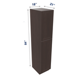 Espresso Tall Cabinet Linen Closet Vanity 21" Depth