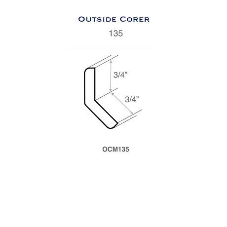 Smoky-Grey: Molding Outside Corner 135 degree
