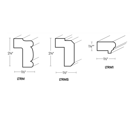 Smoky-Grey: Molding Light Rail Shaker or Traditional Profiles