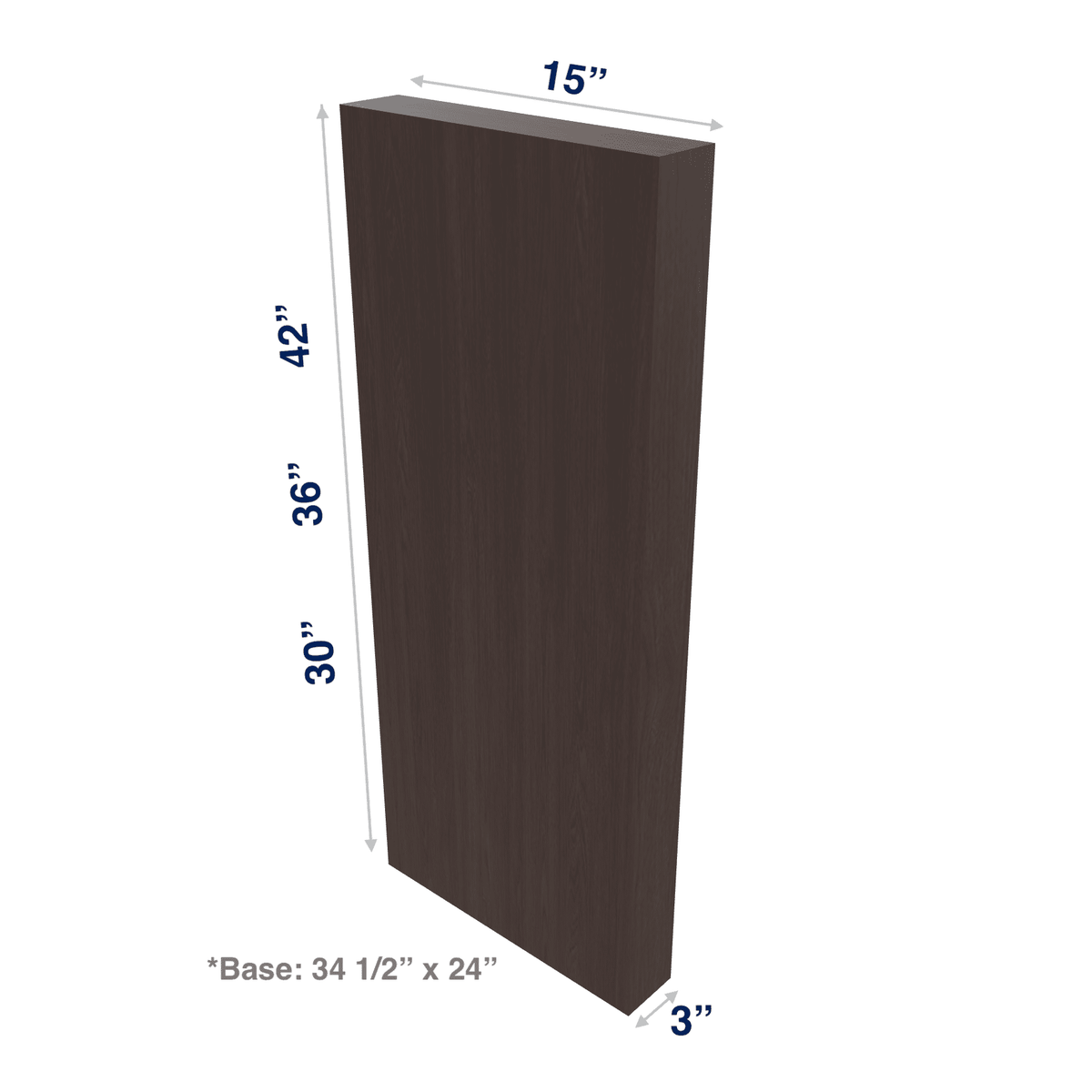 Espresso: Column 3" Wide Base or Wall
