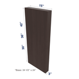 Espresso: Column 3" Wide Base or Wall