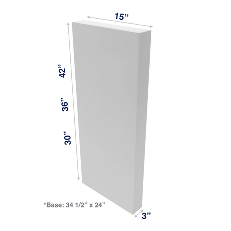 Luxor-White: Column 3" Wide Base or Wall