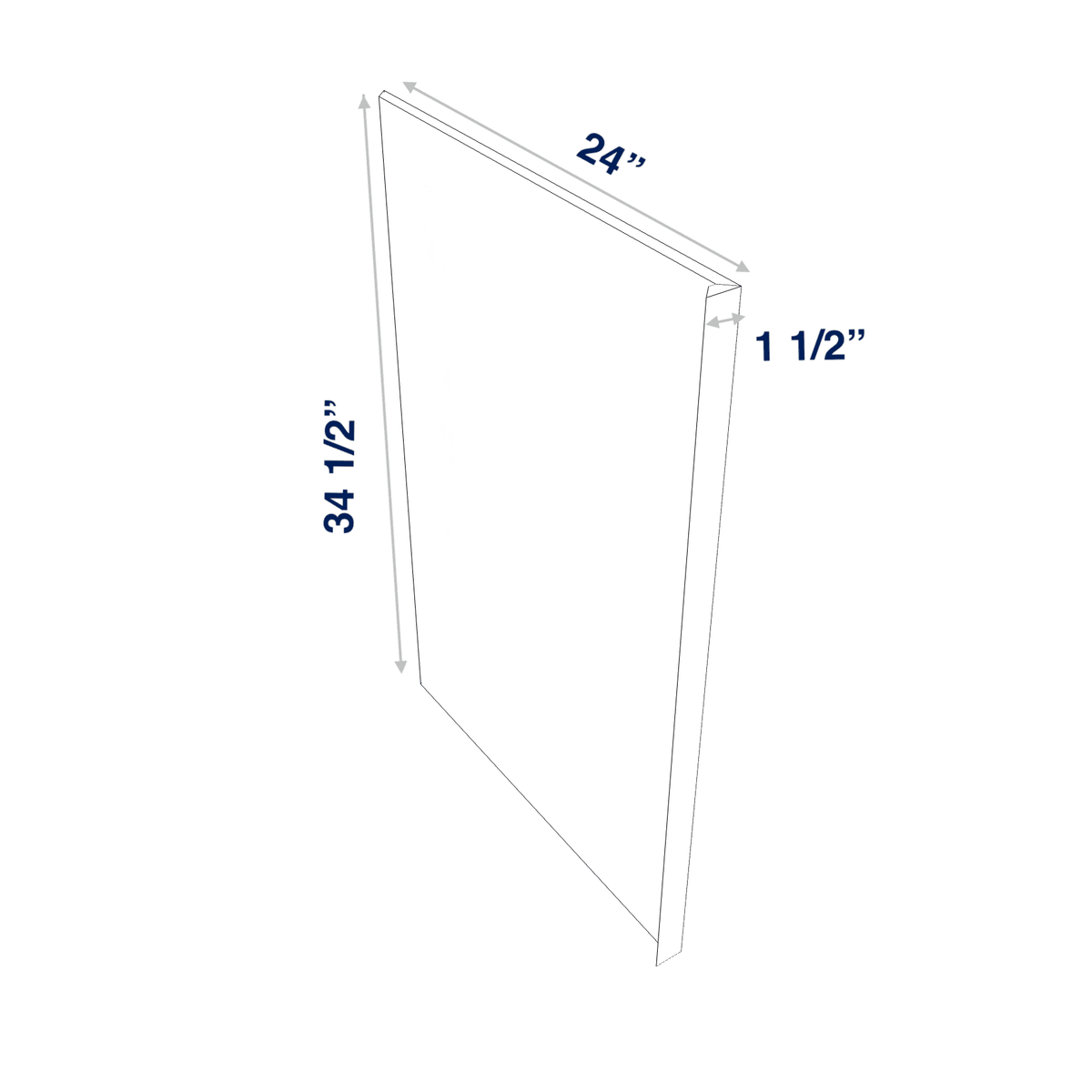 Smoky-Grey: Panel Dishwasher Return 3/4", 3" or 6" wide
