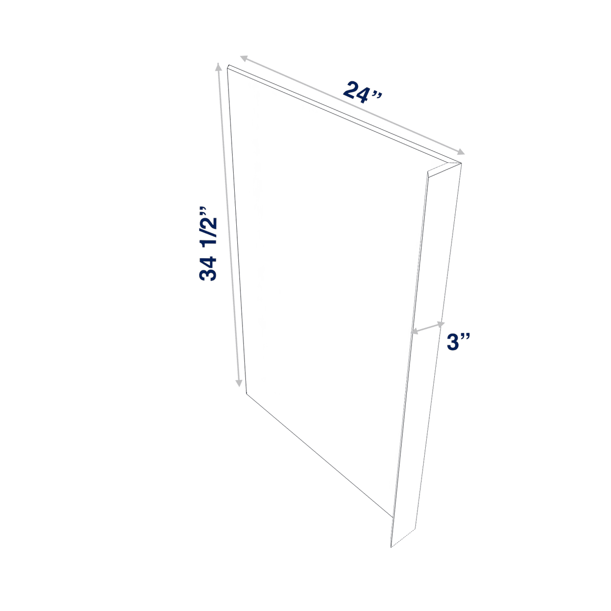 Smoky-Grey: Panel Dishwasher Return 3/4", 3" or 6" wide