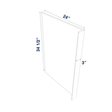 Smoky-Grey: Panel Dishwasher Return 3/4", 3" or 6" wide