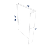 Smoky-Grey: Panel Dishwasher Return 3/4", 3" or 6" wide