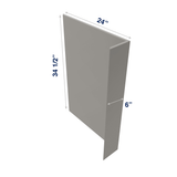 Misty-Grey: Panel Dishwasher Return 3/4", 3" or 6" wide