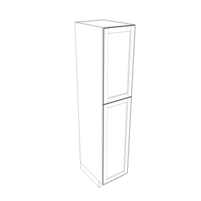 Smoky-Grey Tall Cabinet 2 Door Utility Pantry