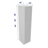 Luxor-White Tall Cabinet 2 Door Utility Pantry