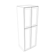 Smoky-Grey Tall Cabinet 4 Door Utility Pantry