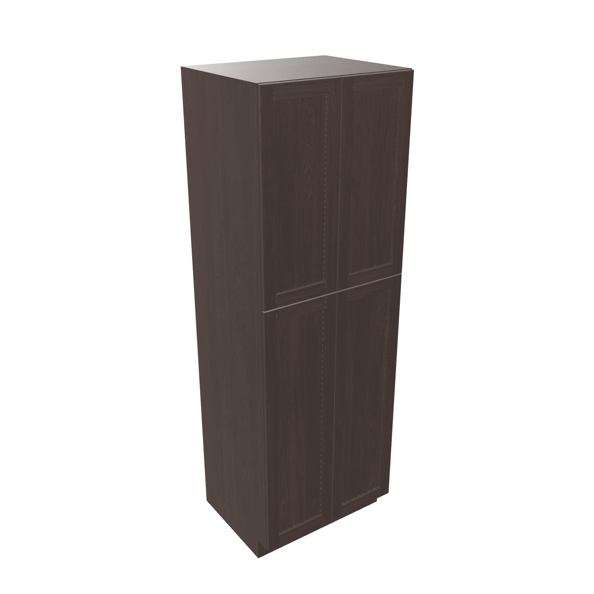 Espresso Tall Cabinet 4 Door Utility Pantry