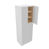 Luxor-White Tall Cabinet 4 Door Utility Pantry