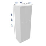 Luxor-White Tall Cabinet 4 Door Utility Pantry
