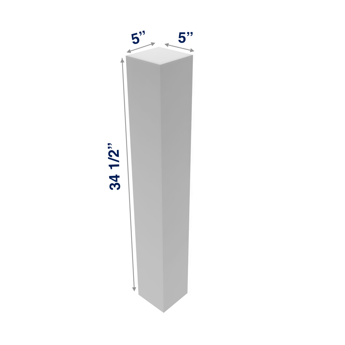 Smoky-Grey: Accessory Square Decorative Post