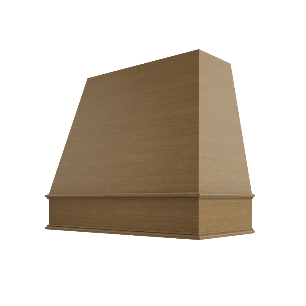 Shaker Essence Oak Hood RAL 1V Raleigh Tapered Classic Moulding Smooth Wood
