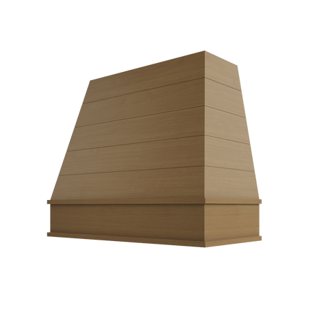 Shaker Essence Oak Hood RAL 3V Raleigh Tapered Block Moulding Shiplap Wood