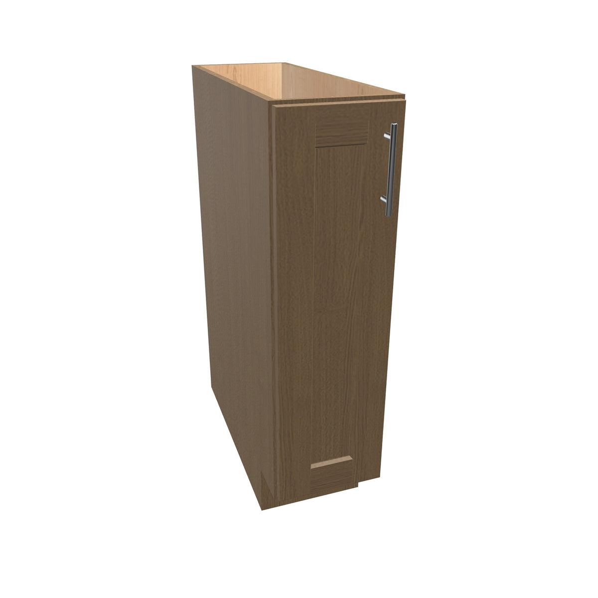 Shaker Essence Oak Base Cabinet Full-Height 9" Wide (Tray Base)