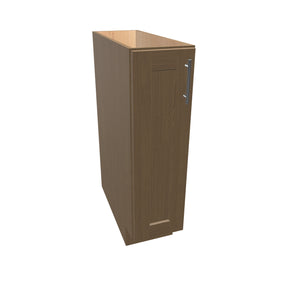 Shaker Essence Oak Base Cabinet Full-Height 9" Wide (Tray Base)