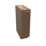 Shaker Essence Oak Base Cabinet Full-Height 9" Wide (Tray Base) - closed